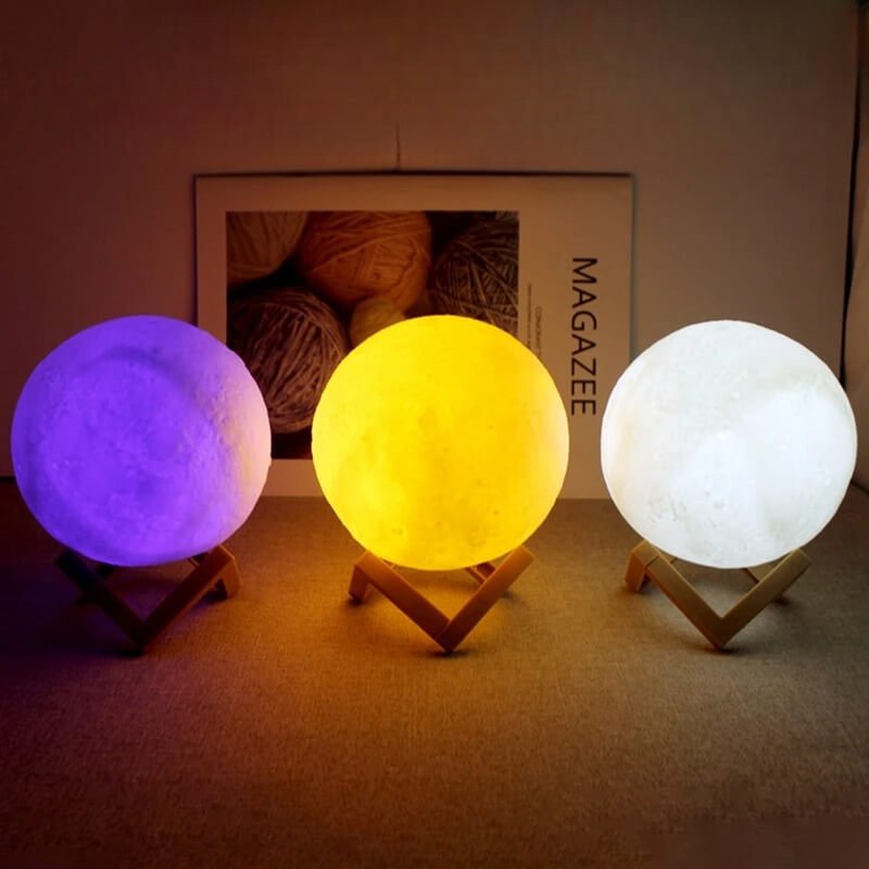 Luminária Realista Lua Cheia 3D – Toque de Charme para Sua Casa! da Store M7 - Shop Online | Envio rápido