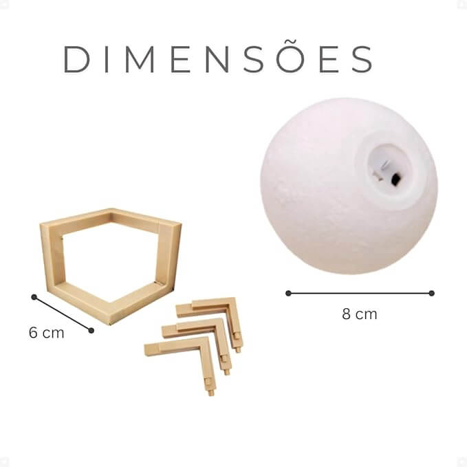 Luminária Realista Lua Cheia 3D – Toque de Charme para Sua Casa! da Store M7 - Shop Online | Envio rápido