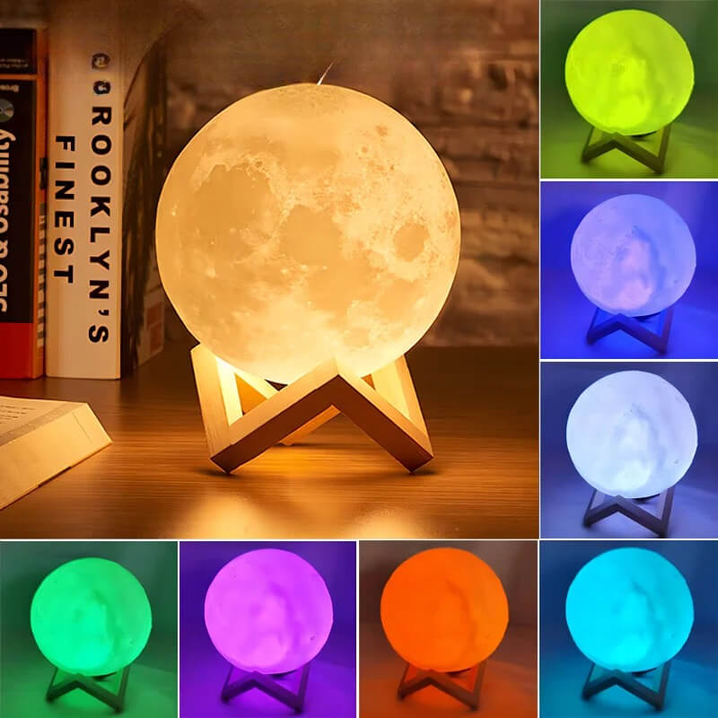 Luminária Realista Lua Cheia 3D – Toque de Charme para Sua Casa! da Store M7 - Shop Online | Envio rápido