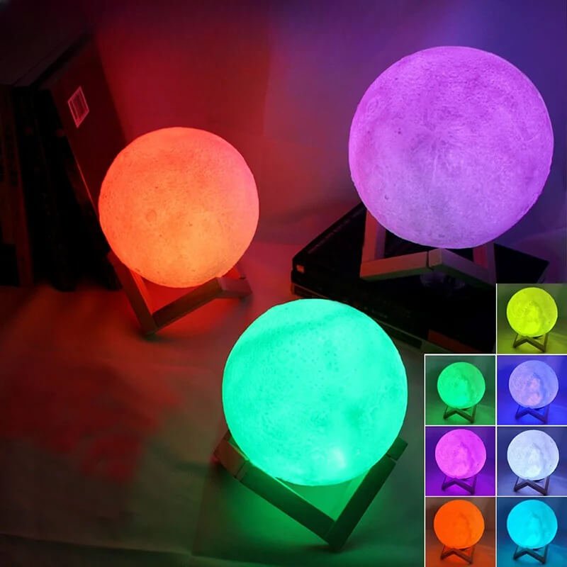 Luminária Realista Lua Cheia 3D – Toque de Charme para Sua Casa! da Store M7 - Shop Online | Envio rápido